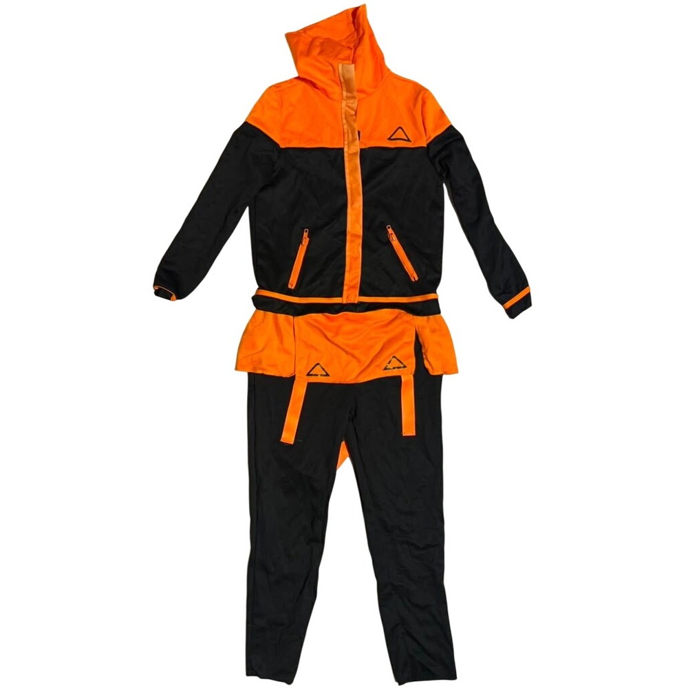 Fortnite Summit Seeker Costume Kids Medium Black Orange Jumpsuit Epic Games 2023